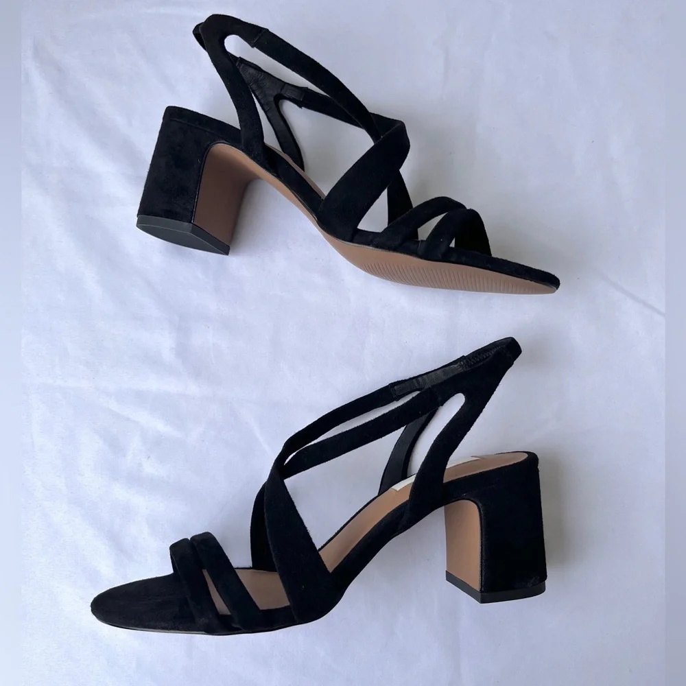 H&M | BNIB Suede Low Heel Sandals - Picture 3 of 16